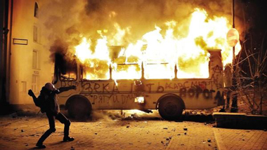 Столкновения на Улице Грушевского. Фото AP
